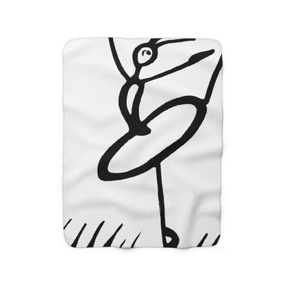 "Ballet on a Blade: A Ballerina's Spin" - The Alien Sherpa Fleece Blanket