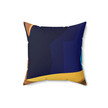 "The Mysterious Cave of the Brave Explorer" - The Alien Square Pillow