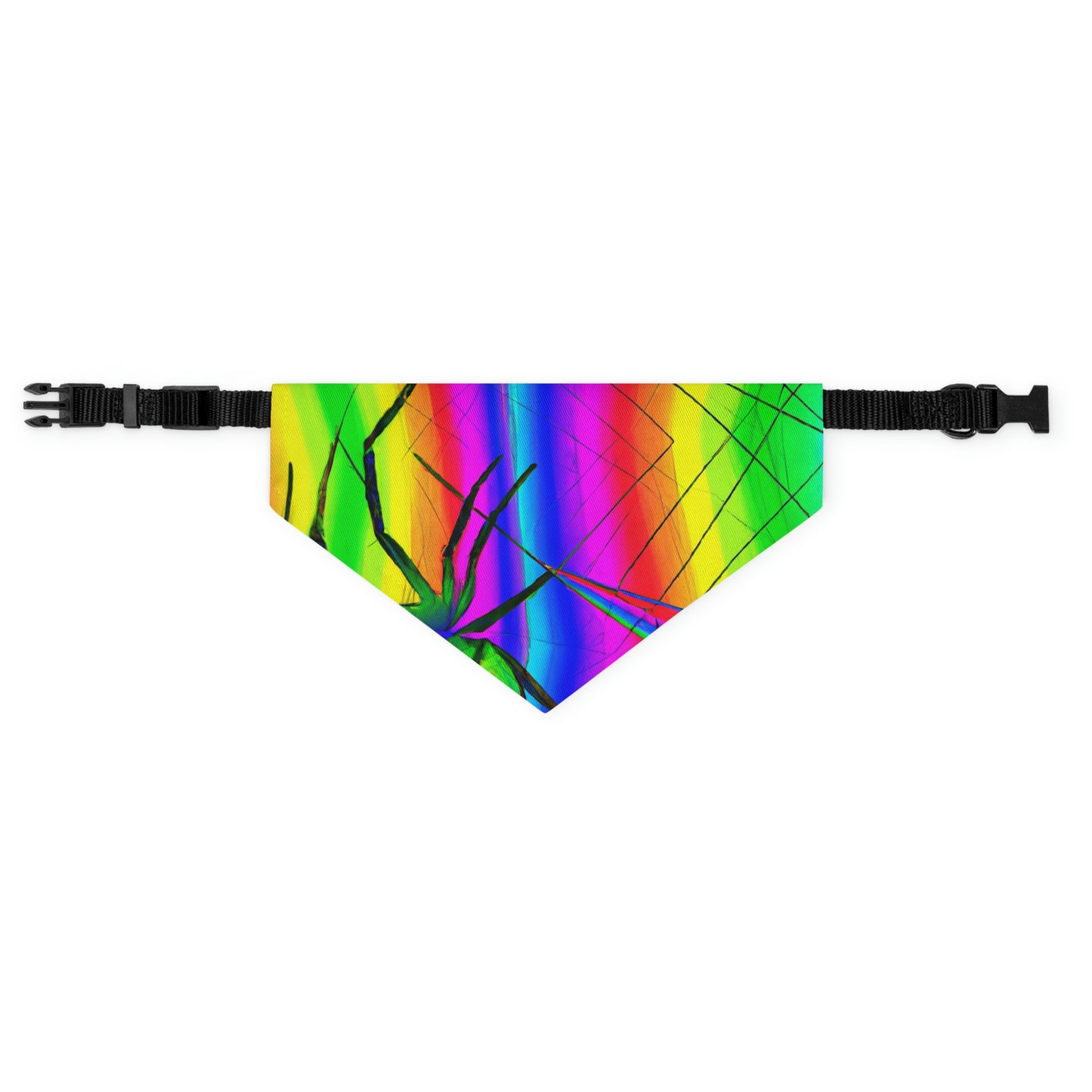 "A Spinnerette's Prismatic Web" - The Alien Pet Bandana Collar