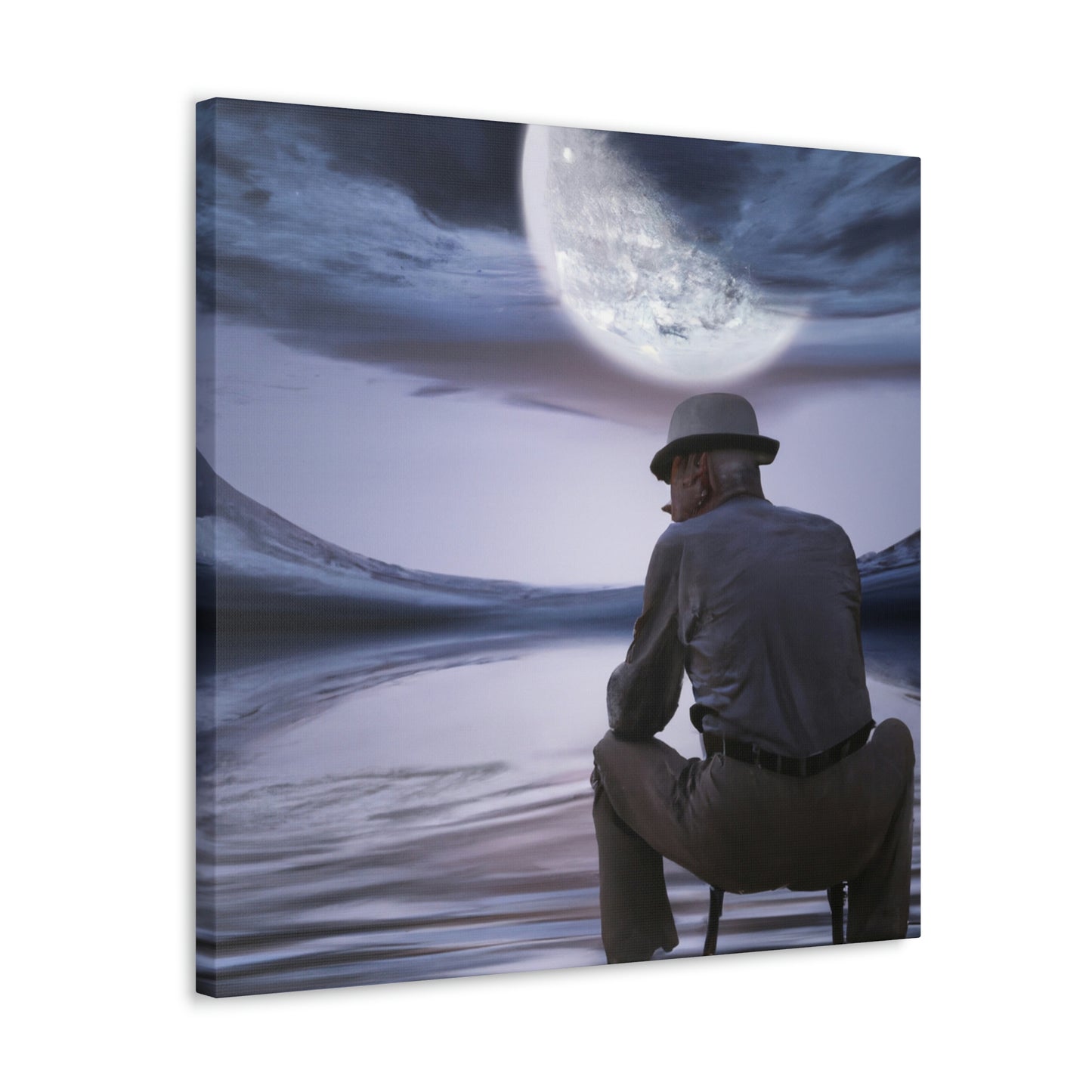 Moonlight Reflections on a Quiet Lake - The Alien Canva