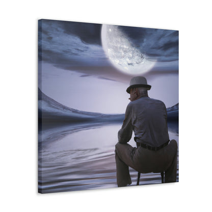 Moonlight Reflections on a Quiet Lake - The Alien Canva