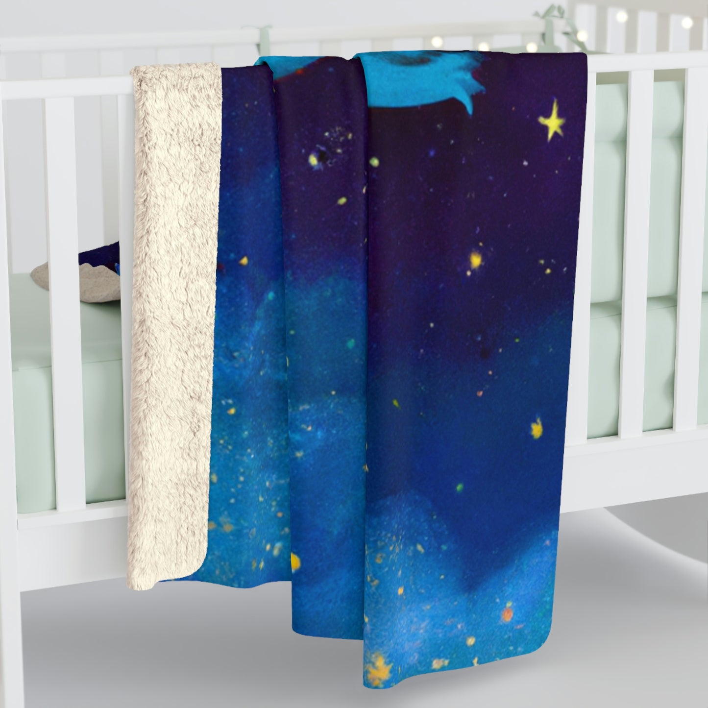 "Drifting Among the Stars: The Story of a Baby Dragon" - The Alien Sherpa Fleece Blanket