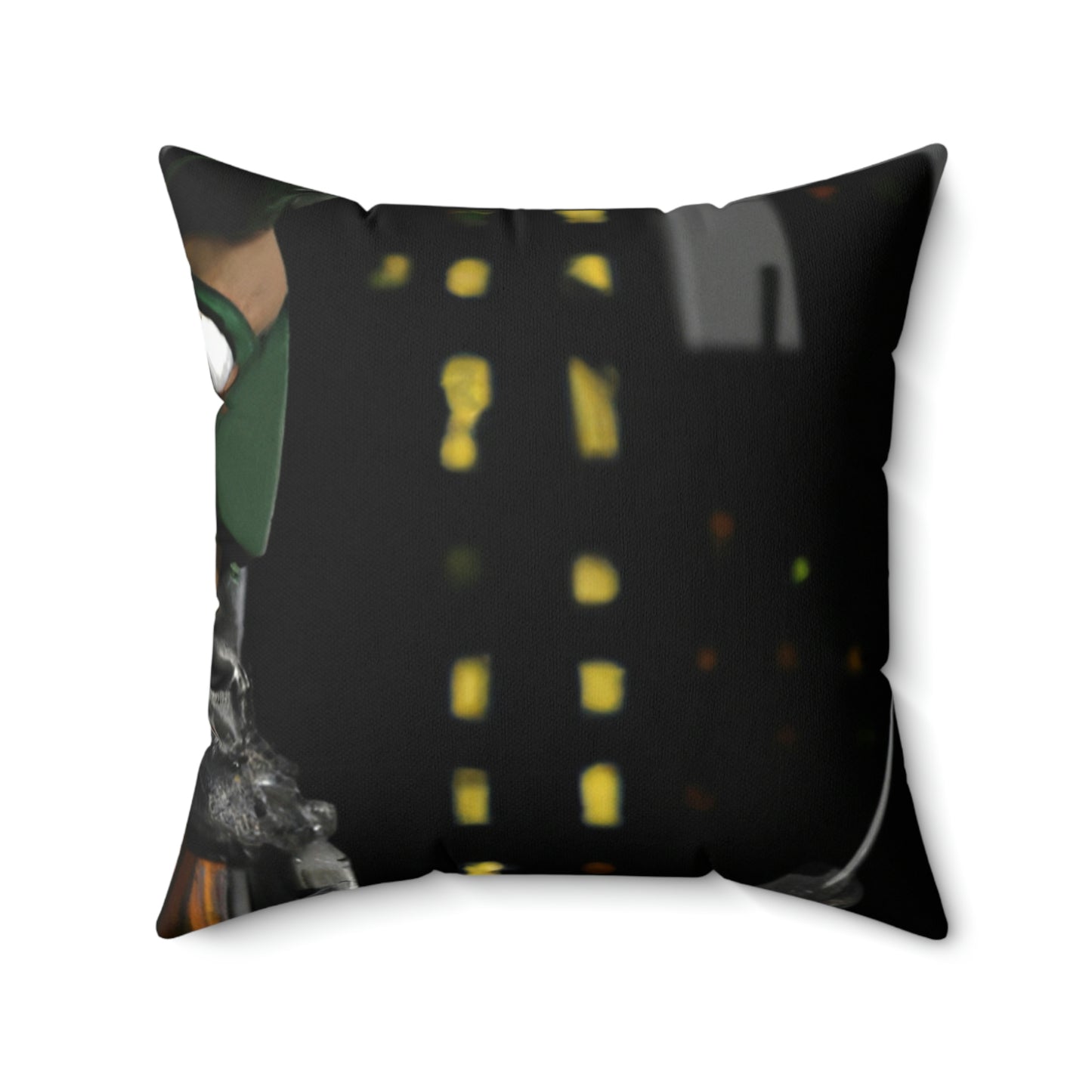 "Gestrandet in Mystery City" - Das Alien Square Pillow