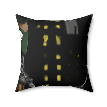 "Stranded in Mystery City" - The Alien Square Pillow