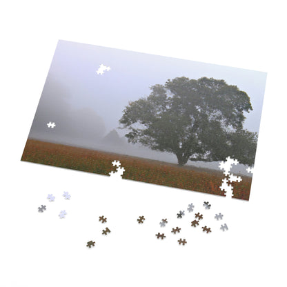 The Lonely Tree in the Foggy Meadow - The Alien Jigsaw Puzzle