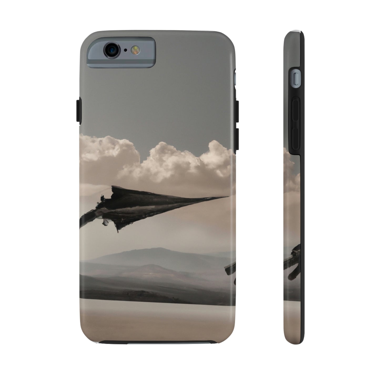 "A Warrior's Last Stand: The Battle Against the Metal Dragon" - Die Alien Tough Phone Cases