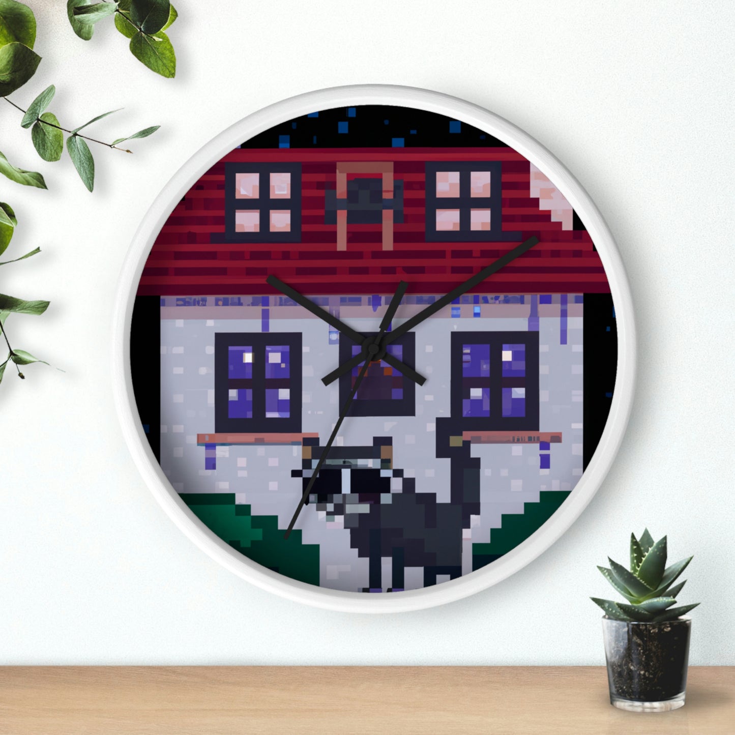 "Caper in the Mansion: A Raccoon's Adventure" - The Alien Wall Clock