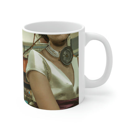 "ChronoTown: Where Time Stands Still" - The Alien Ceramic Mug 11 oz