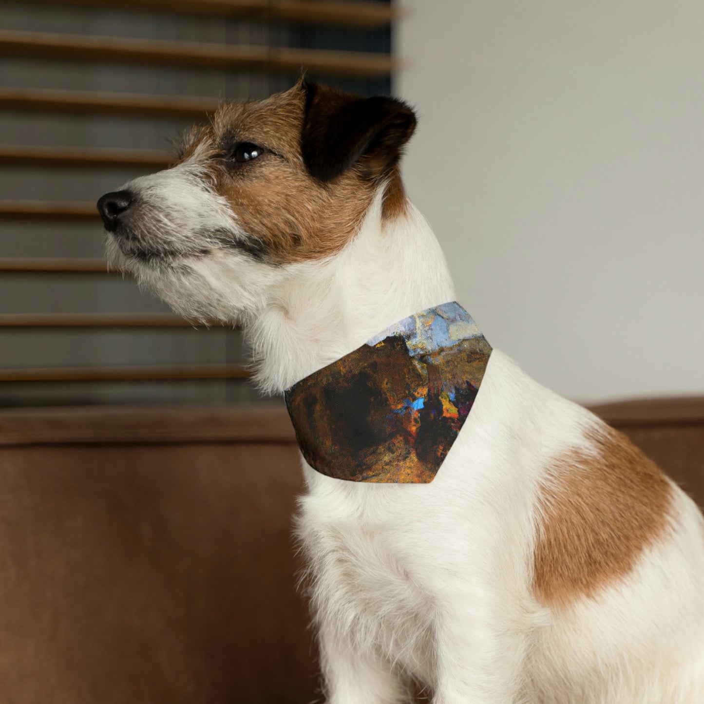 "Dusty Pilgrims at the Forgotten Shrine" - The Alien Pet Bandana Collar