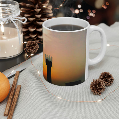 "Soar Beyond the Splendor of the Setting Sun" - The Alien Ceramic Mug 11 oz