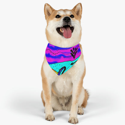 "Glow of the Neon Sea" - The Alien Pet Bandana Collar