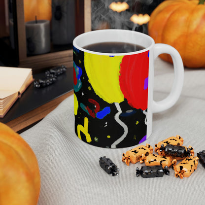 "A Starry Night Rainbow" - The Alien Ceramic Mug 11 oz