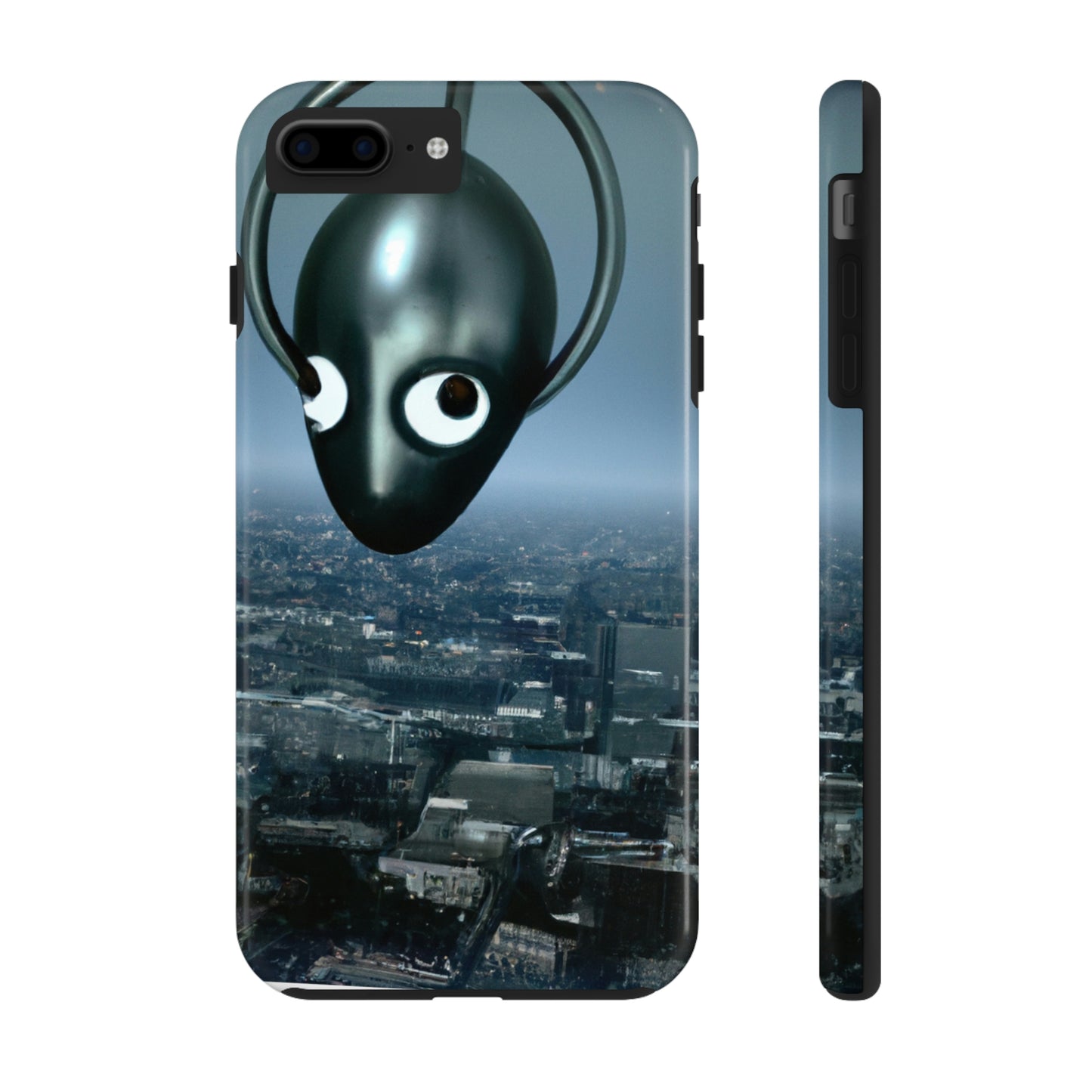 "Ein ferner Funke: Die Suche eines Außerirdischen nach einem Zufluchtsort in der Stadt." - Die Alien Tough Phone Cases