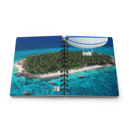 "Exploring Mystery Island by Airship" - Das Alien Spiral Bound Journal