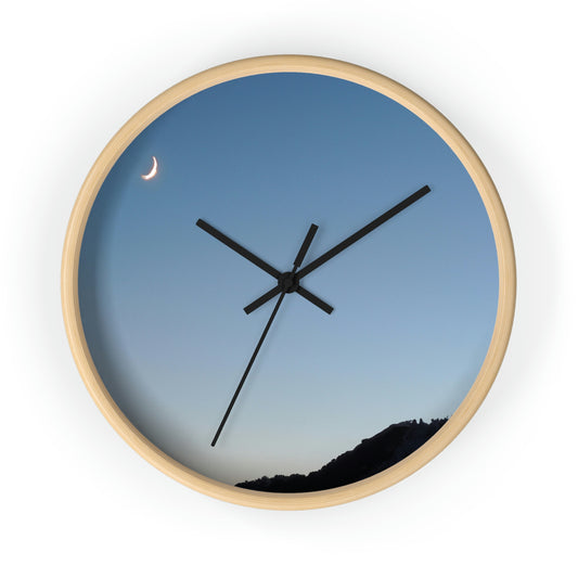 The Crescent Moon in Winter's Shadow - The Alien Wall Clock