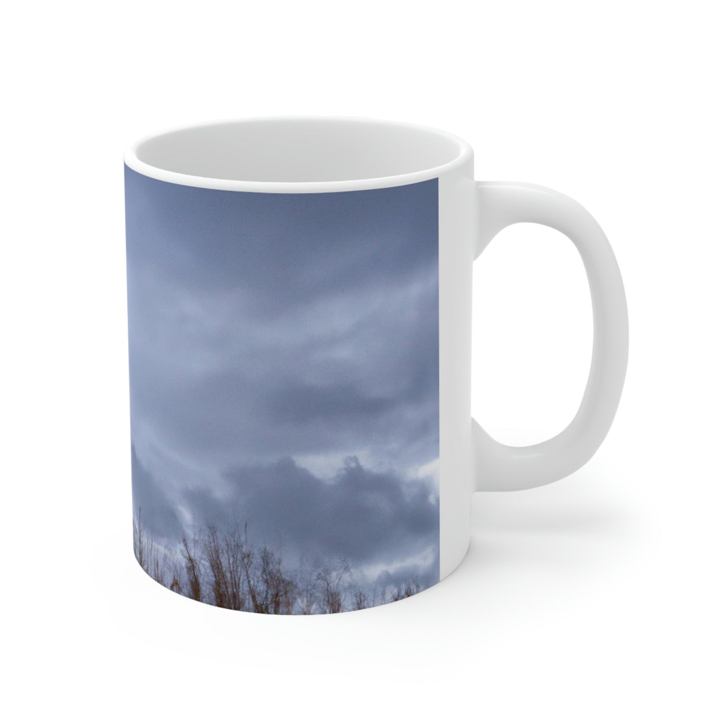 "Lonely Sentinels in the Autumn Sky" - The Alien Ceramic Mug 11 oz