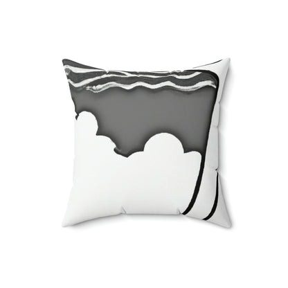 The Mystic Mist of the Mountain - The Alien Square Pillow