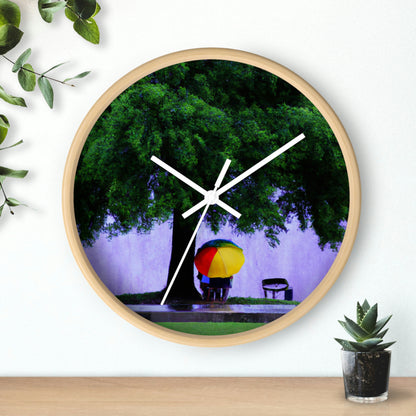 "Bajo el cielo lluvioso". - El reloj de pared alienígena