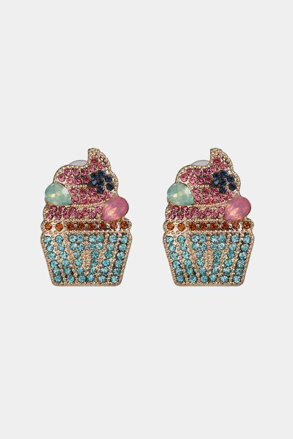 Pendientes colgantes de acrílico con forma de cupcake