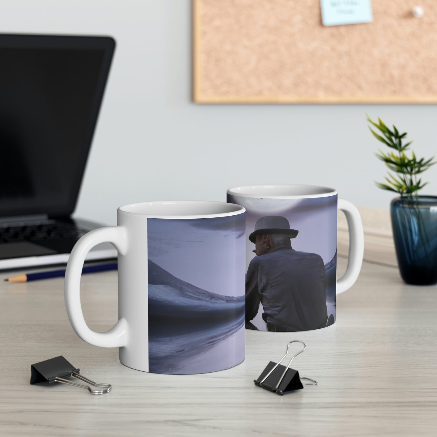 Moonlight Reflections on a Quiet Lake - The Alien Ceramic Mug 11 oz