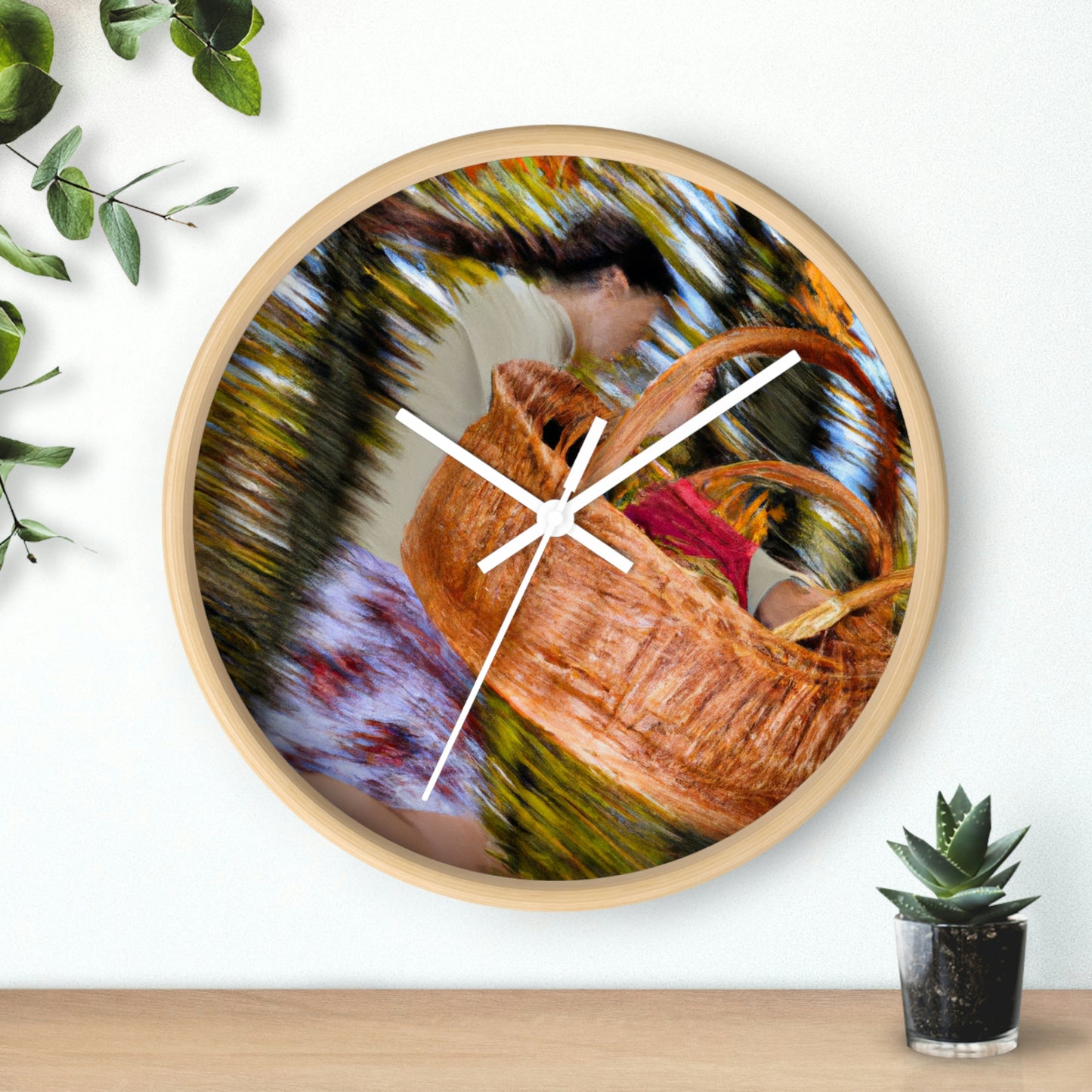 "Autumn Picnic in the Forest" - The Alien Wall Clock