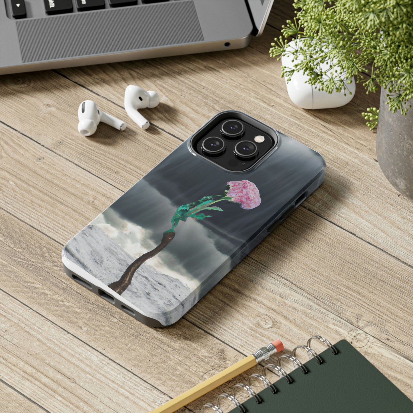 "Aight Against the Storm: La historia de una flor solitaria" - The Alien Tough Phone Cases