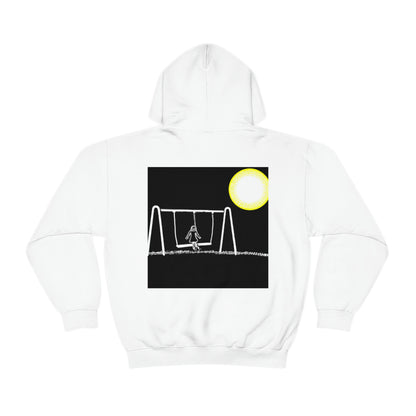 „The Moonlit Swing: A Dream-Like Moment in a Meadow“ – The Alien Unisex Hoodie