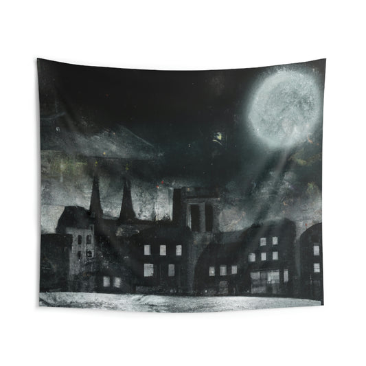 "Luminous Nocturne: A City Lit By Moonlight" - The Alien Wall Tapestries