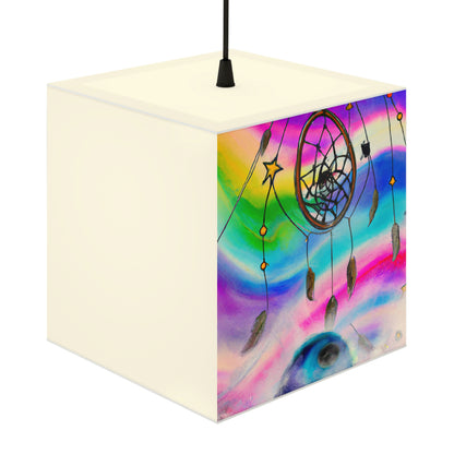 "A Galaxy of Dreams: A Colorful Dreamcatcher Captures Falling Stardust" - The Alien Light Cube Lamp