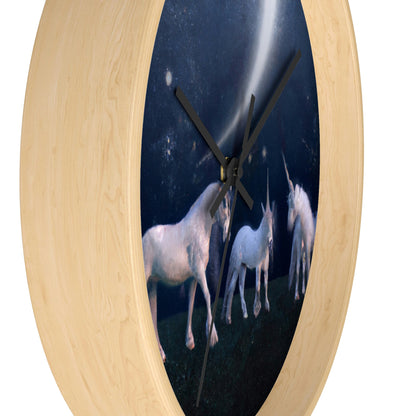 "Moonlit Mystique" - The Alien Wall Clock