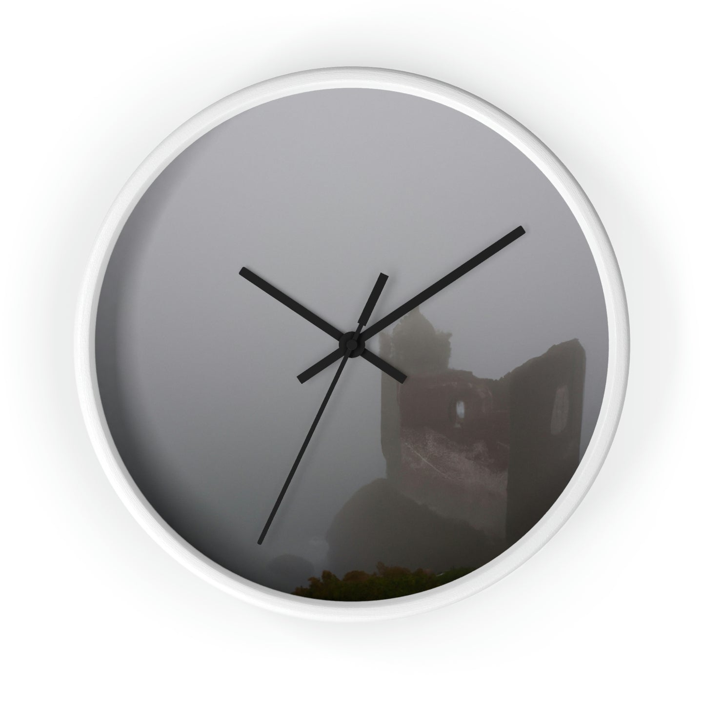 "The Forgotten Castle in the Eerie Mist" - The Alien Wall Clock