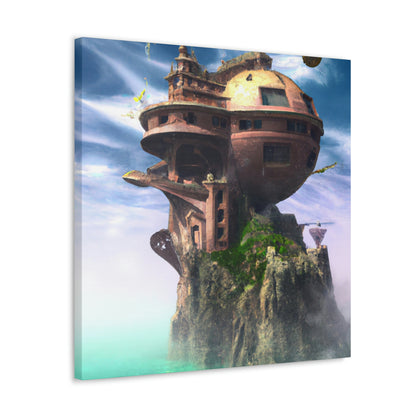 "Exploring Distant Planets in the Sky Castle" - The Alien Canva