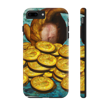 "Feline Fortune in a Foliage of Finances" - Die Alien Tough Phone Cases