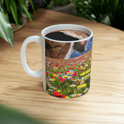 "A Blissful Tour of Floral Splendor" - The Alien Taza de cerámica 11 oz