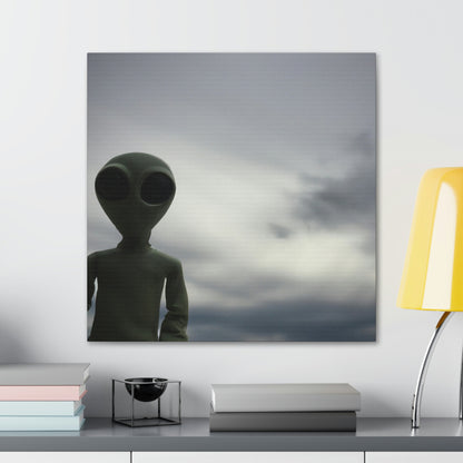 "Im Universum treiben" - Die Alien-Canva