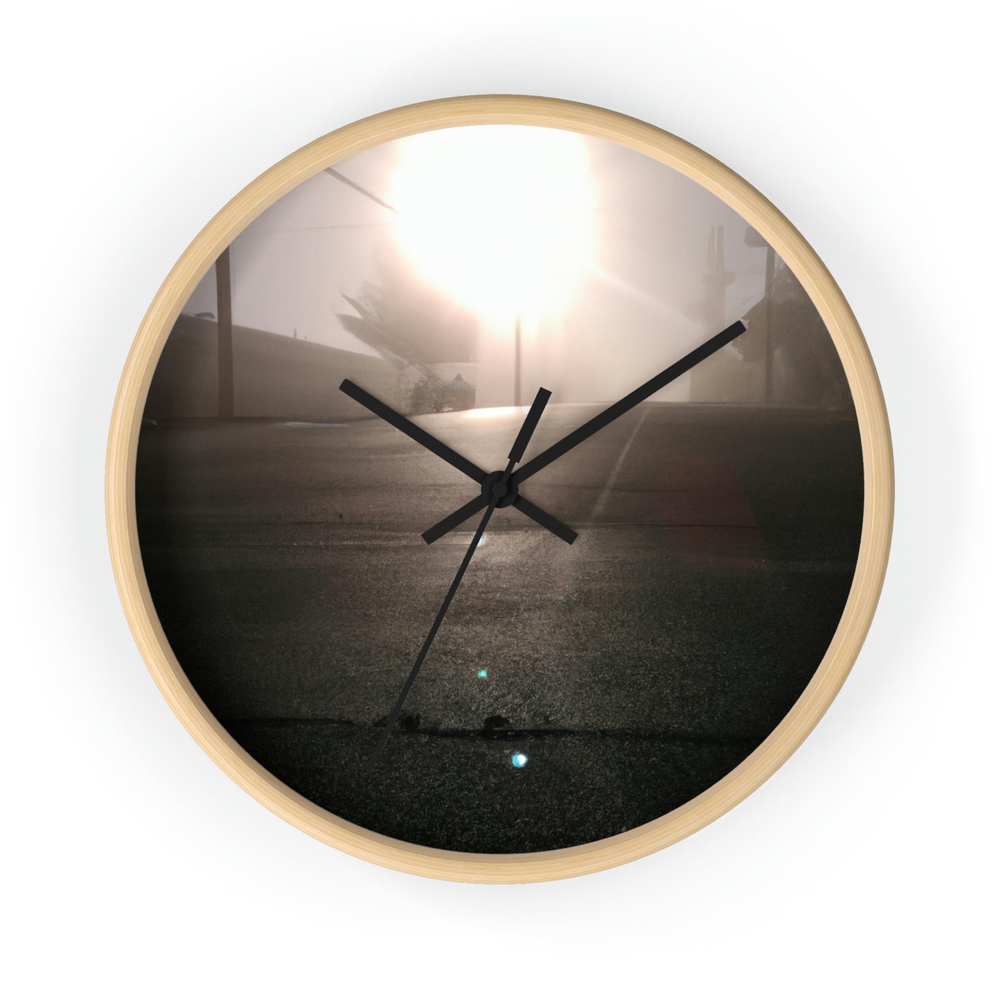 "A Gleaming Dawn in a Misty City". - The Alien Wall Clock