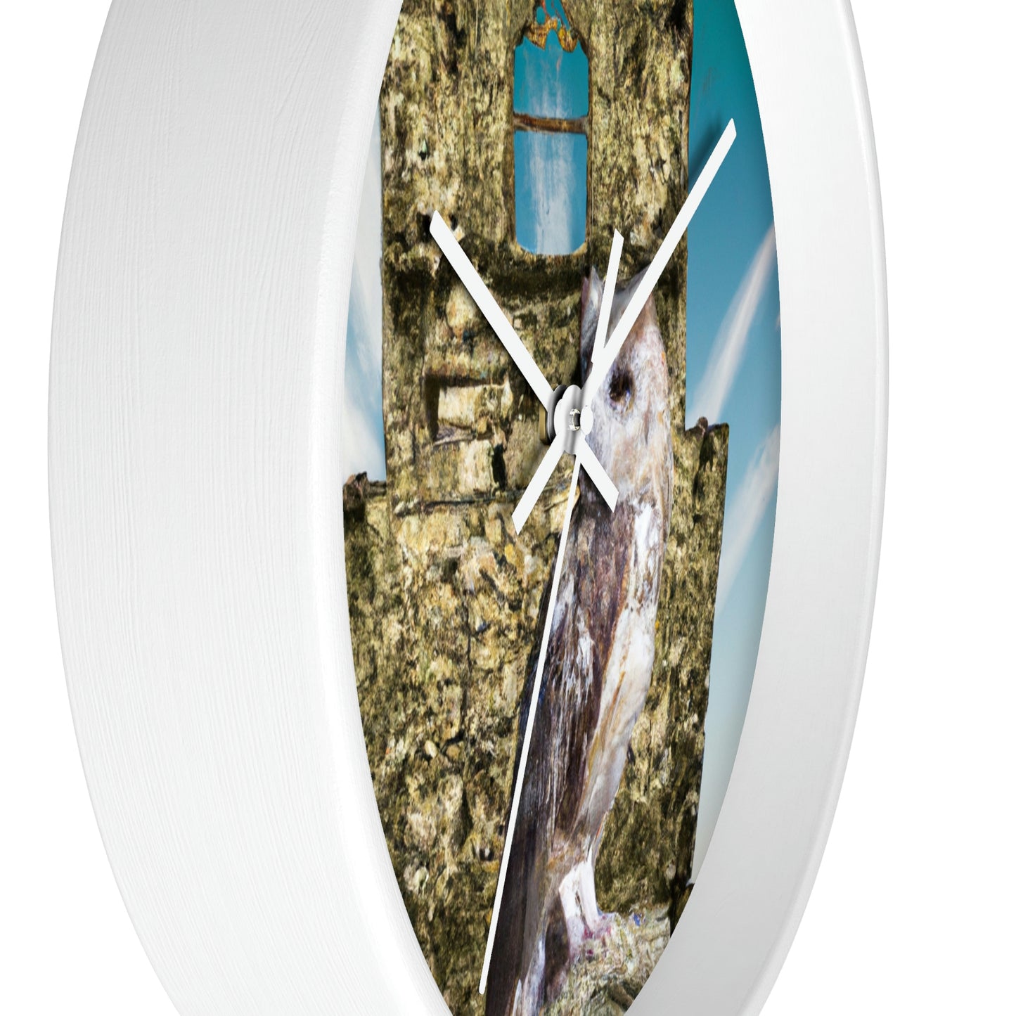 "A Sentinal Among Ruins: An Unstirred Owl's Perch" - The Alien Wall Clock