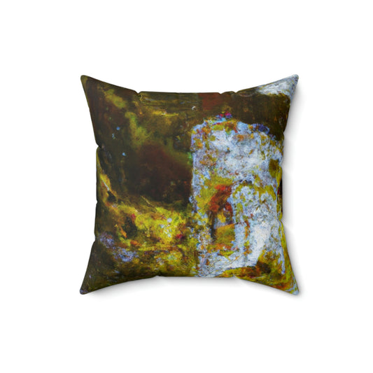 "Frozen Mystery in the Woods" - The Alien Square Pillow