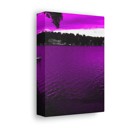 "The Neon Purple Lakefront" - The Alien Canva