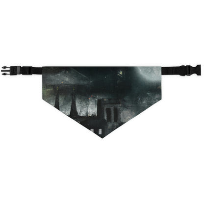 "Luminous Nocturne: A City Lit By Moonlight" - The Alien Pet Bandana Collar