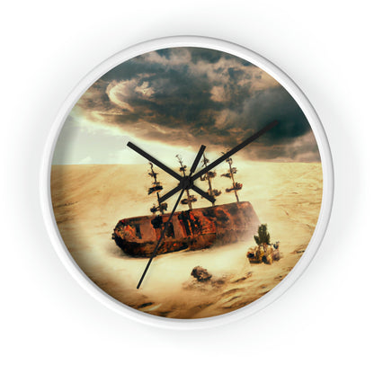 "Lost at Sea: Stranded On A Stormy Desert Island" - El reloj de pared alienígena