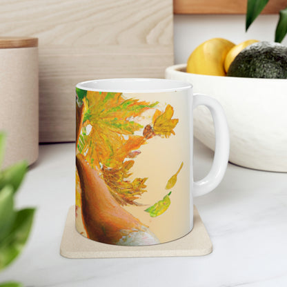 "Autumnal Adventure: A Fox's Mischief" - The Alien Ceramic Mug 11 oz