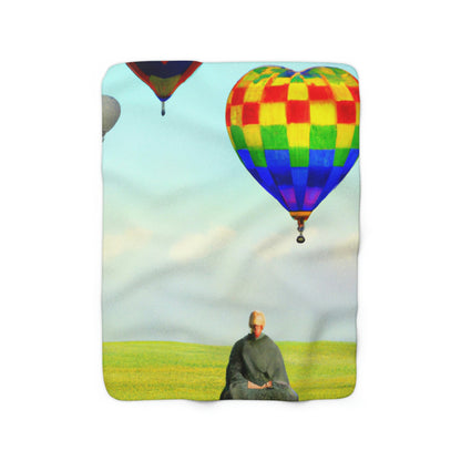 "Finding Stillness in the Sky" - The Alien Sherpa Fleece Blanket