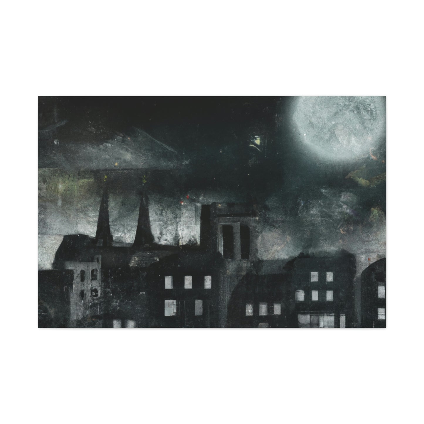 "Luminous Nocturne: A City Lit By Moonlight" - The Alien Canva