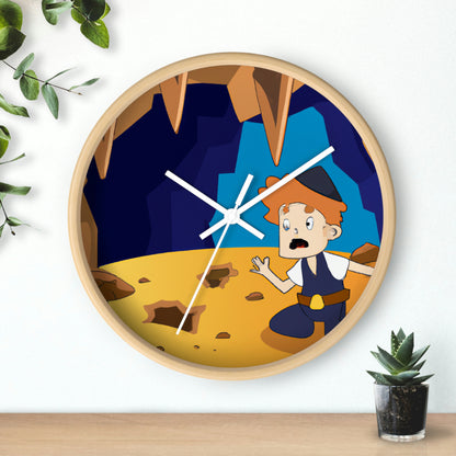 "The Mysterious Cave of the Brave Explorer" - The Alien Wall Clock