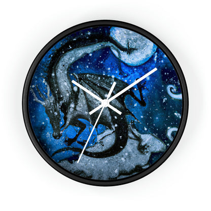 "Frosted Moonlight Dragon" - The Alien Wall Clock