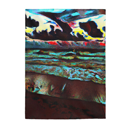 "Dusk at Sea: A Tempestuous Gathering" - The Alien Velveteen Plush Blanket