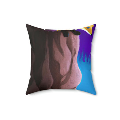 The Fox in the Cavern - The Alien Square Pillow