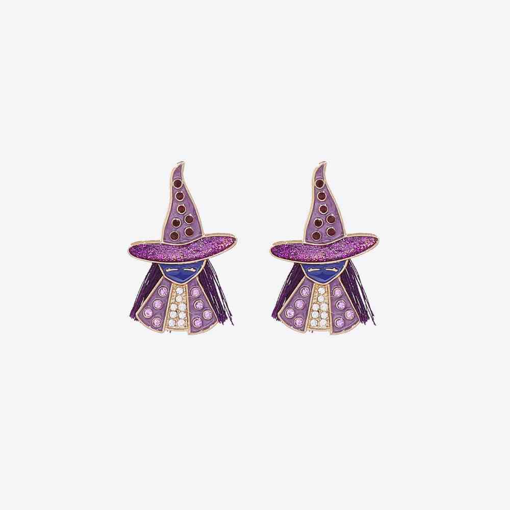 Hexen-Ohrringe aus Strass-Legierung
