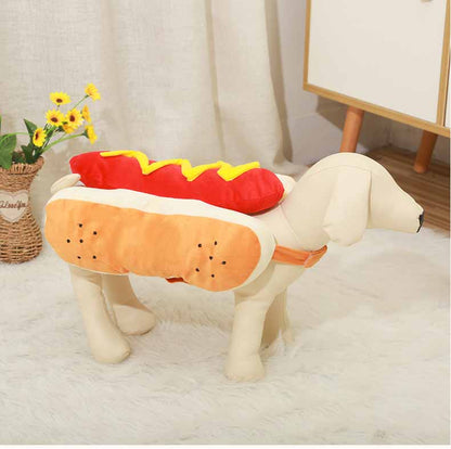 Lustige Halloween-Kostüme für Hunde, Welpen, Haustierkleidung, Hotdog-Design, Hundekleidung, Haustierbekleidung, zum Verkleiden, für Katzen, Partykostüm, Anzug